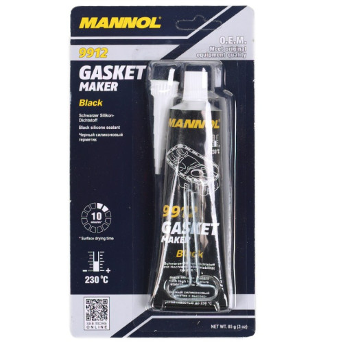 Герметик-прокладка силікон (чорний від -40 °C до +230 °C) / 9912 Gasket Maker Black MANNOL