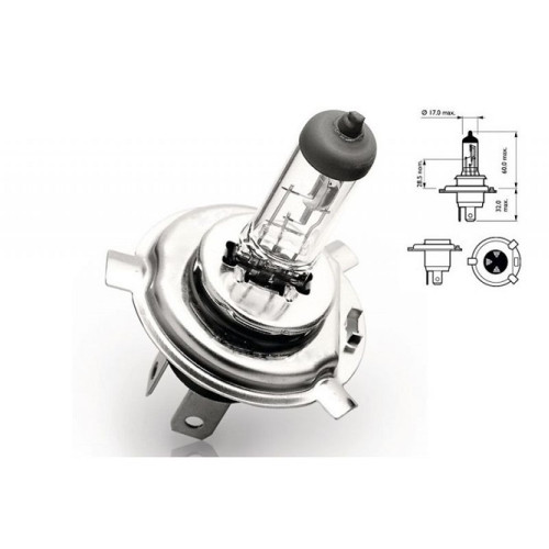 Лампа галогенна цоколь H4 12V 60/55W (з роз'ємом 3-х конт.)
